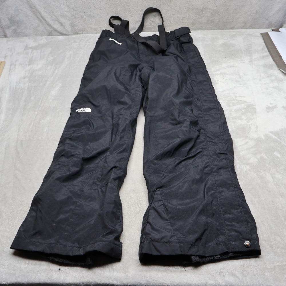 North Face Snow Bib Pants Mens Large Black Waterproof Adjustable Ski 32x32 VTG